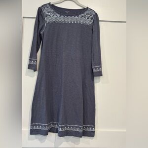 Garnett Hill XS Gray Embroidered Dress
